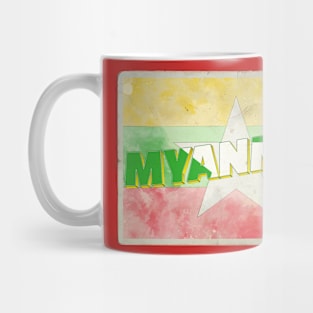 Myanmar Vintage style retro souvenir Mug